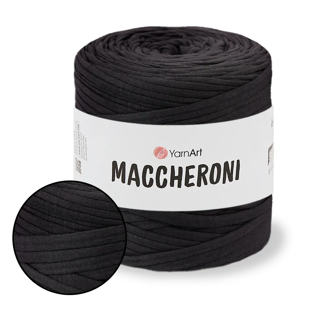 YarnArt Maccheroni, Чорний – купити | Candy Yarn