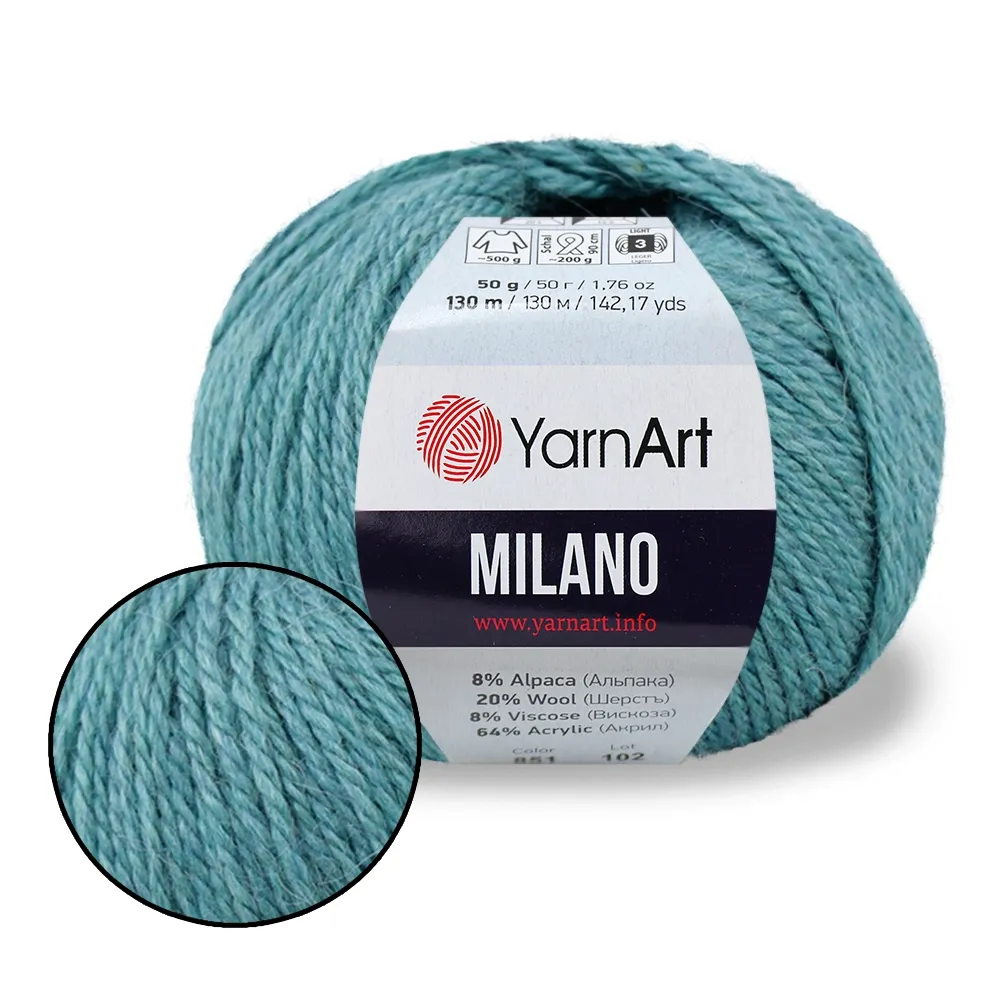 YarnArt Milano, Бірюза №864 – купити | Candy Yarn