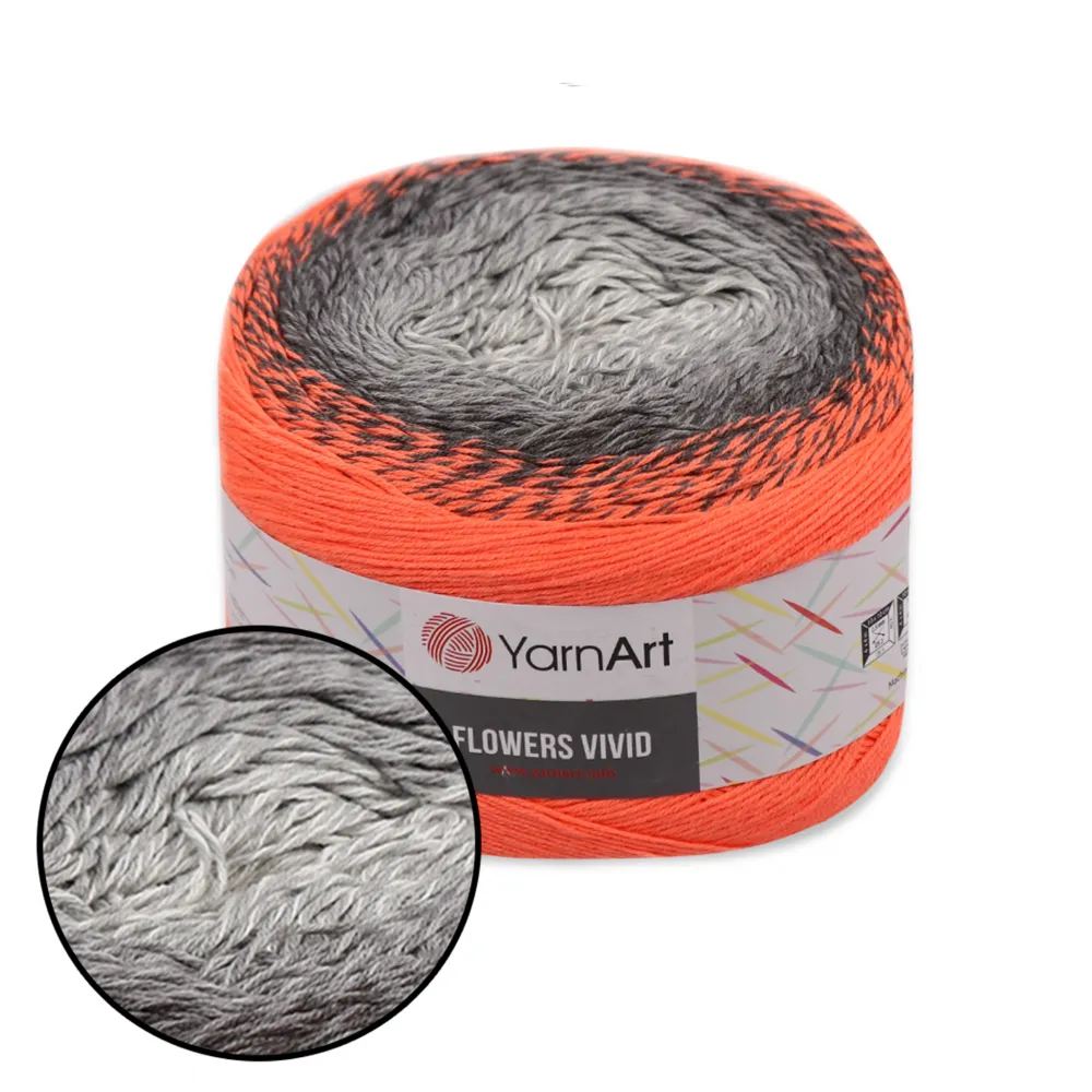 YarnArt Flowers Vivid / Флаверс Вивід, 250г/1000м пряжа бавовна з акрилом