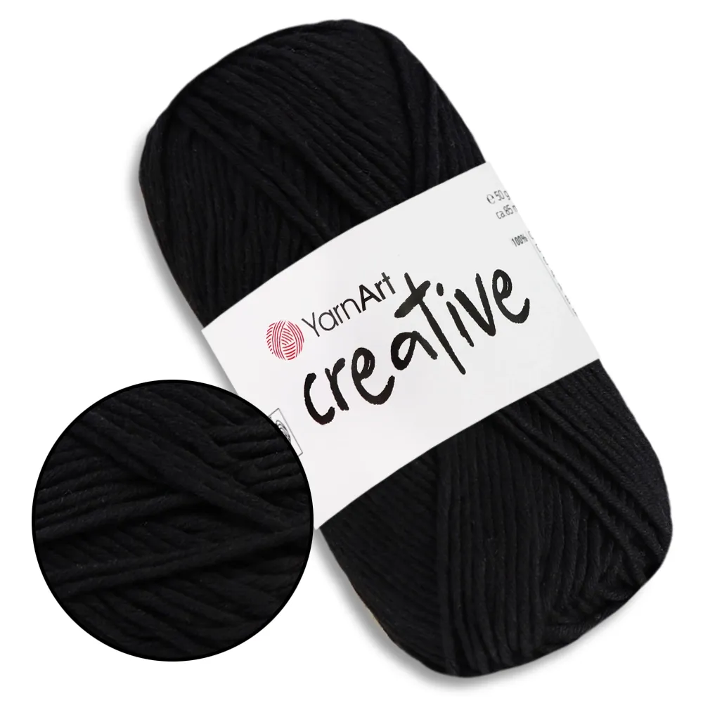 YarnАrt Creative, Чорний №221 – купити | Candy Yarn