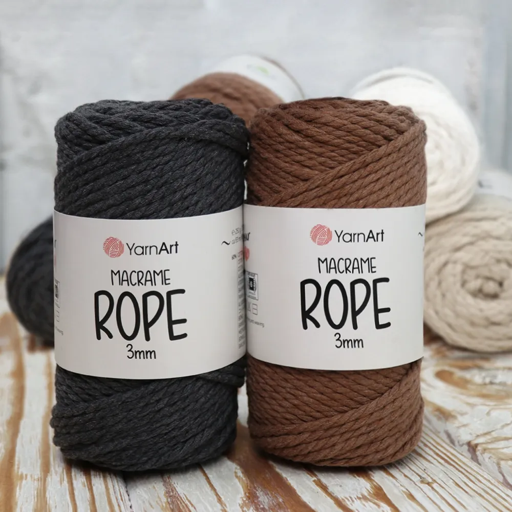 YarnArt Macrame Rope 3mm, Сірий №756 – купити | Candy Yarn
