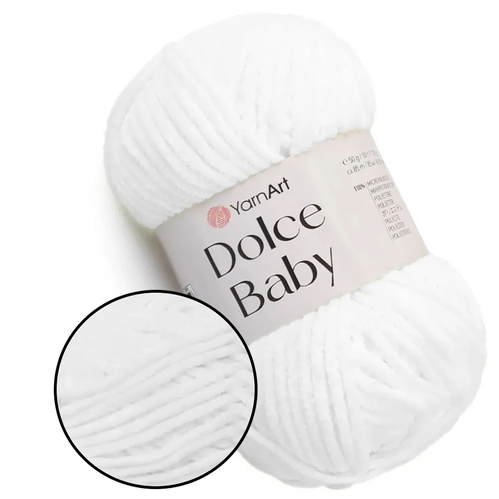 YarnArt Dolce Baby, Белый №741 – купить | Candy Yarn