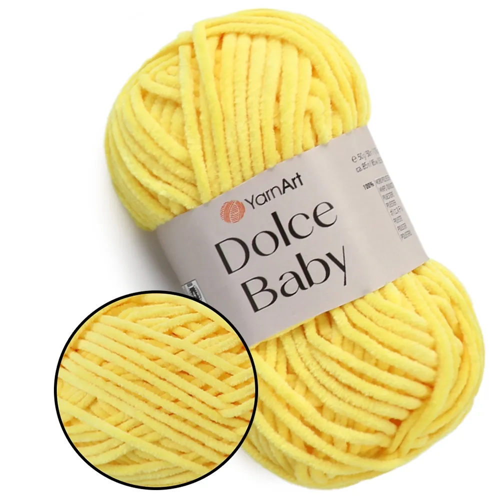 YarnArt Dolce Baby, Жовтий №761 – купити | Candy Yarn