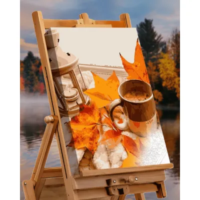 Картини за номерами 40*50 "Естетика осені" №0707M, фарби металік, 3D, Art Millennium
