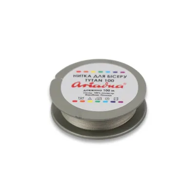Нитка бісерна TYTAN 100, сіра, 100м 8G-76
