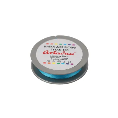 Нитка бісерна TYTAN 100, блакитна, 100м 8G-81