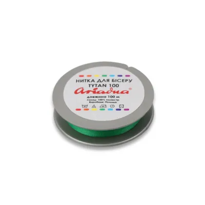 Нитка бісерна TYTAN 100, зелена, 100м 8G-79