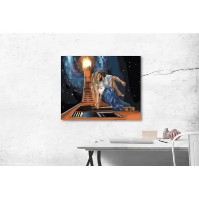 Комбінована Алмазна мозайка 40*50 "Разом в стратосферу" №1185, Brushme