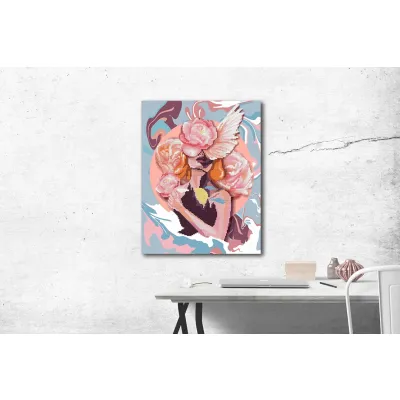 Комбінована Алмазна мозайка 40*50 "Акварель почуттів" №1187, Brushme