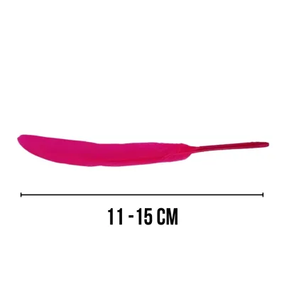 Перья для декору 10 шт, декоративне, 11-15 см, малиновый