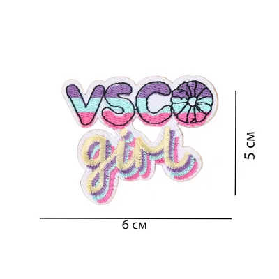 Нашивка на одежду, VSCO girl, RBA107210, 6*5 см