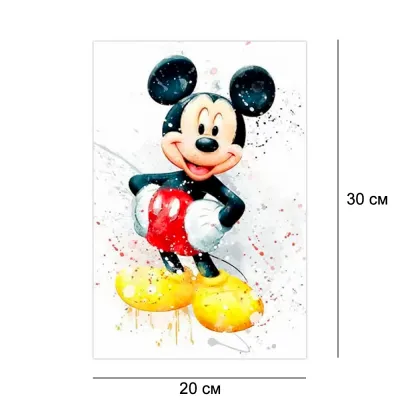 Алмазна мозайка без підрамника 20*30 "Міккі Маус" №R35, Китай