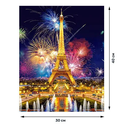 Алмазная мозайка без подрамника 30*40 "Салют у Парижі" №FJ00660, Китай
