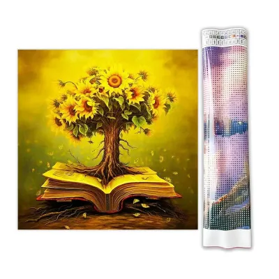 Алмазна мозайка без підрамника 30*30 "Дерево мрій та сонця" №DW1494, Китай