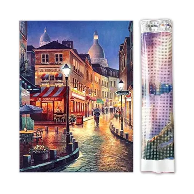 Алмазна мозайка без підрамника 30*40 "Затишок вулиць Монмартру" №FJ01374, Китай