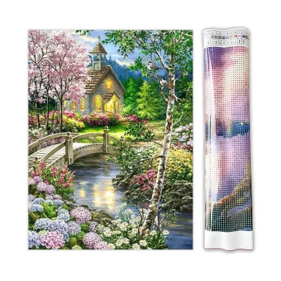 Алмазна мозайка без підрамника 30*40 "Весняний спокій" №DW292, Китай