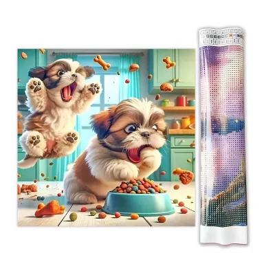 Алмазна мозайка без підрамника 30*30 "Щастя в мисці" №000045, Китай