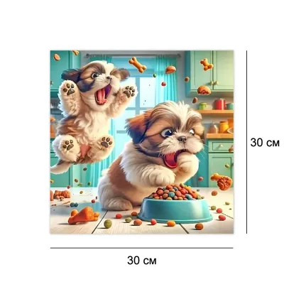 Алмазна мозайка без підрамника 30*30 "Щастя в мисці" №000045, Китай