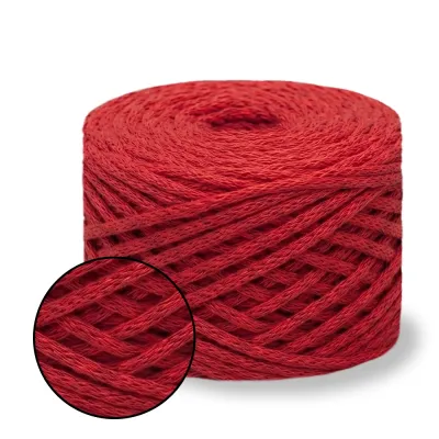 Шнур бавовняний для макраме 3мм, Червоний №33, Candy-yarn