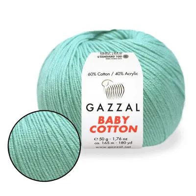 Пряжа Gazzal Baby Cotton / Бебі Коттон, бавовна з акрилом