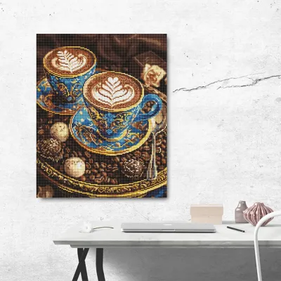 Алмазна мозаїка 40*50 "Чашка натхнення" №8203, Ідейка