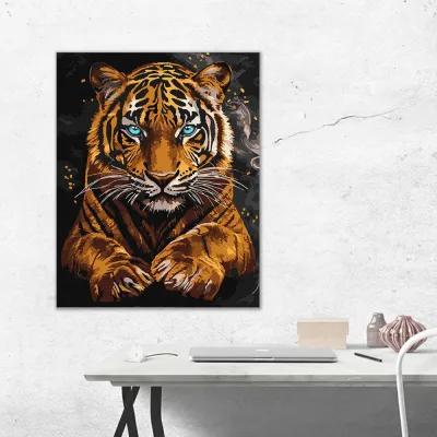 Картини за номерами 40*50 "Дикий тигр" №6812 Ідейка