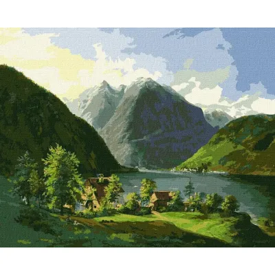 Картини за номерами 40*50 "Озерний пейзаж" №2884, Ідейка