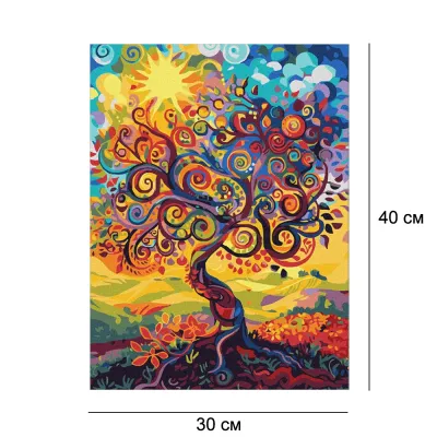 Картини за номерами 30*40 "Древо буття" №5140, Ідейка