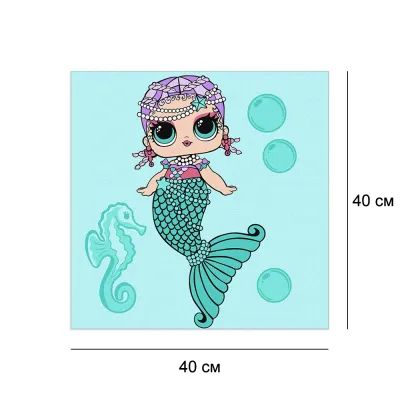 Картини за номерами 40*40 "LOL (ЛОЛ). Surprise! Mermaids Merbaby" №6262, Ідейка