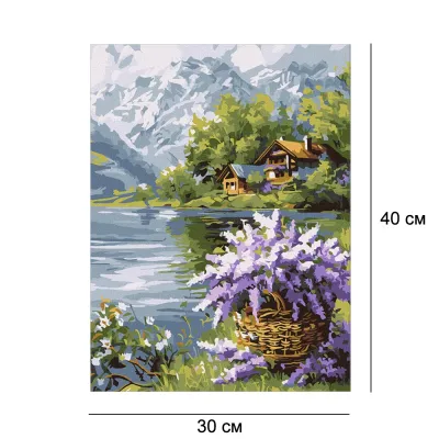 Картини за номерами 30*40 "Бузковий кошик" №6357, Ідейка