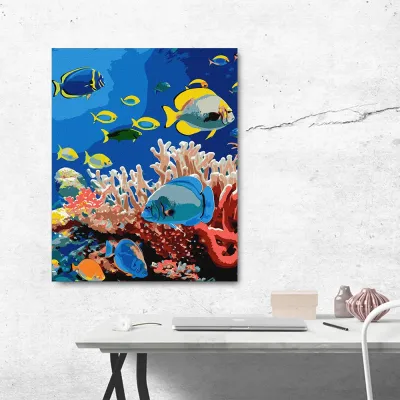 Картини за номерами 40*50 "Життя океану" №6704, Ідейка