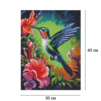 Алмазна мозайка 30*40 "Витончена колібрі" №7846, Ідейка