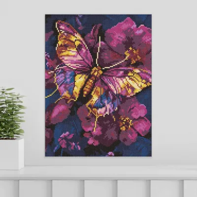 Алмазна мозайка 30*40 "Золотий метелик" №8161, Ідейка