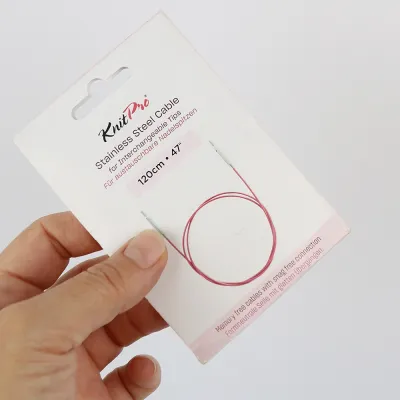 Фіксований кабель із нейлоновим покриттям KnitPro, 120 см