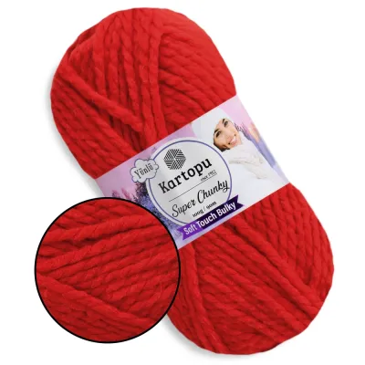 Kartopu Super Chunky / Картопля Чанки, 100г/90м об'ємна вовняна пряжа