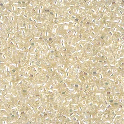 Бісер Miyuki Delica Beads 11/0, 5г, DB-109, блискучий райдужний, бежевий