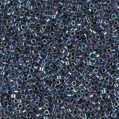 Бісер Miyuki Delica Beads 11/0, 5г, DB-86, блискучий райдужний, сірий
