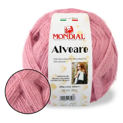 Mondial Alveare / Мондіаль Алвеаре, 200г/520м пряжа з мохером та мікрофіброю