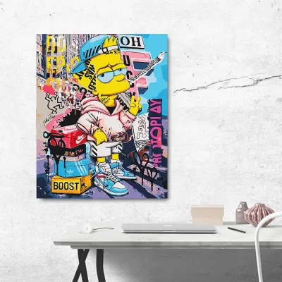Картини по номерам 40*50 "Барт Сімпсон" №LW3501, Орігамі