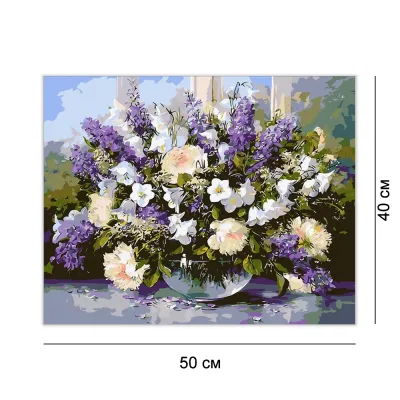 Картини за номерами 40*50 "Букет польових квітів" №LW3073, Орігамі