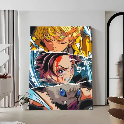 Картини по номерам 40*50 "Аніме. Клінок розсікаючий демонів: Колаж" №LW3409, Орігамі