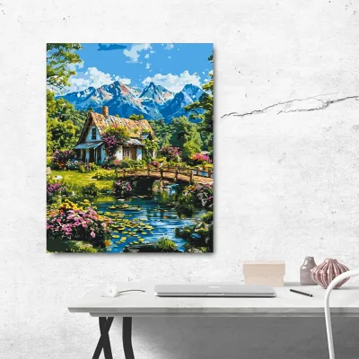 Картини за номерами 40*50 "Альпійська гармонія" №LW3492, Орігамі