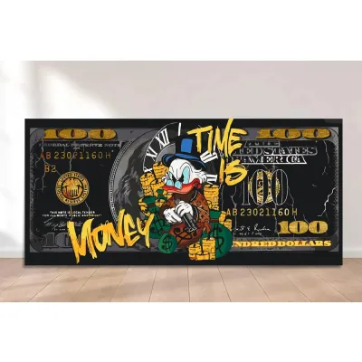 Картини по номерам 40*80 "Скрудж Макдак з фарбами металлік" №LW5124, Орігамі