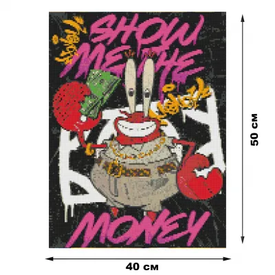 Алмазна мозайка 40*50 "Містер Крабс" №OD3285, Орігамі