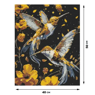 Алмазна мозайка 40*50 "Танок птахів" №OD30759, Орігамі