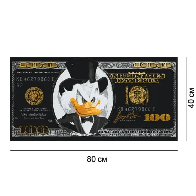Алмазна мозайка 40*80 "Скрудж Макдак. Чорний доллар" №OD3287, Орігамі