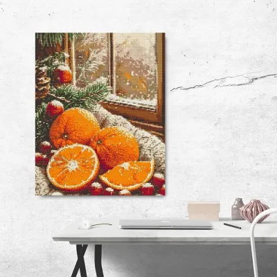 Алмазна мозайка 40*50 "Цитрусовий аромат" №OD3548, Орігамі