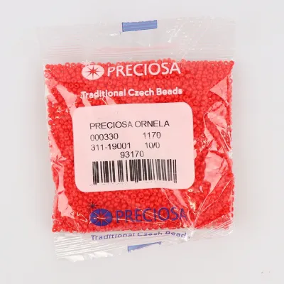 Бісер чеський Preciosa10, 50 г, №204-31119/93170, натуральний непрозорий, червоний