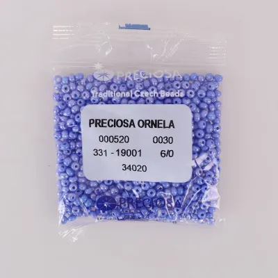 Бисер чешский Preciosa 6, 50 г, №33119/34020, радужный непрозрачный, фиолетовый