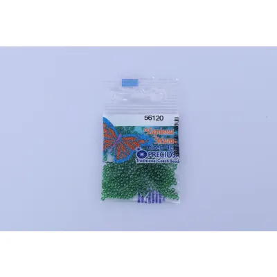 Бісер чеський Preciosa10, 5 г, 56120, прозорий, зелений